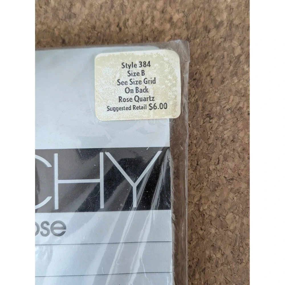 Vintage‎ Givenchy Lyrique Pantyhose Rose Quartz Size B Sandalfoot 1984 NOS